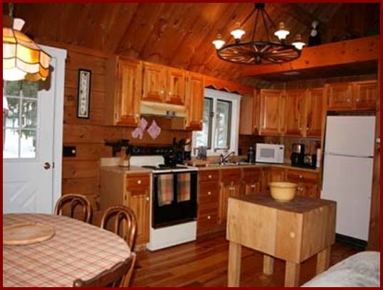 Kitchen, Vacation Rentals, Cabins, Waterfront Cabins for Rent in Rangeley Maine, Cottage for Rent